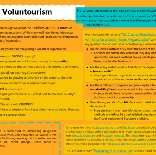 Thumb voluntourism
